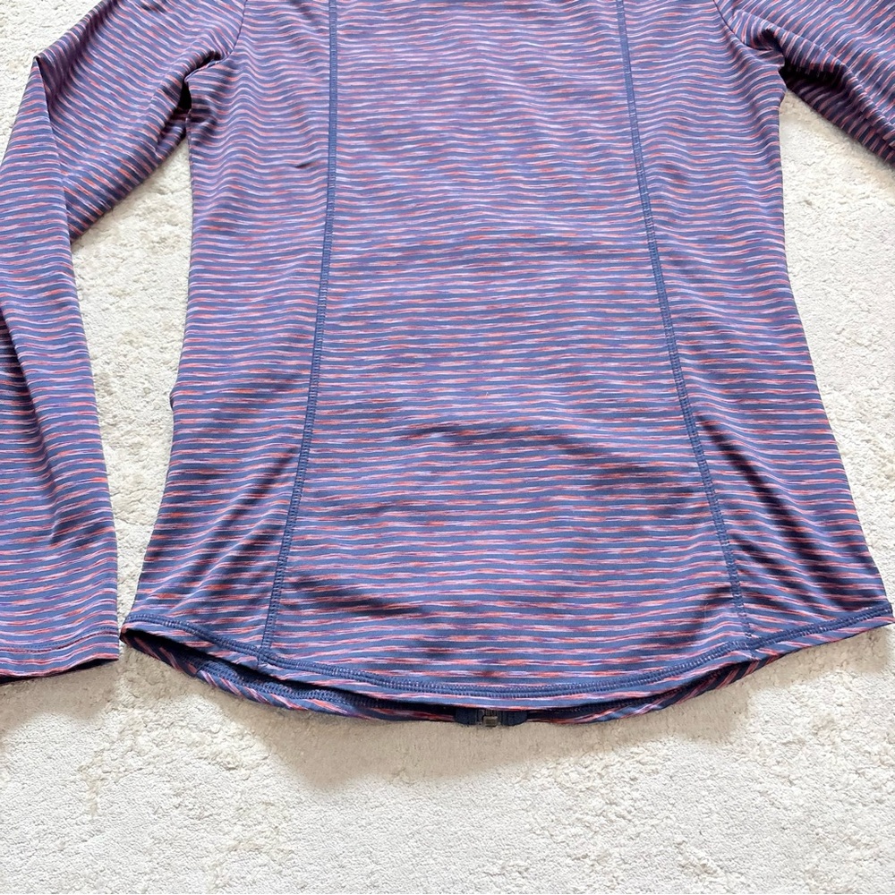 Tuff Athletics Navy Blue & Purple Striped Zip Up Athletic Jacket Size Small - Picture 9 of 10